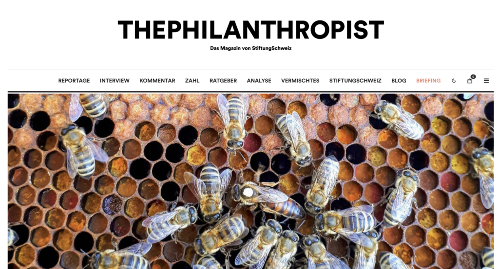 das Magazin der StiftungSchweiz "THEPHILANTHROPIST"