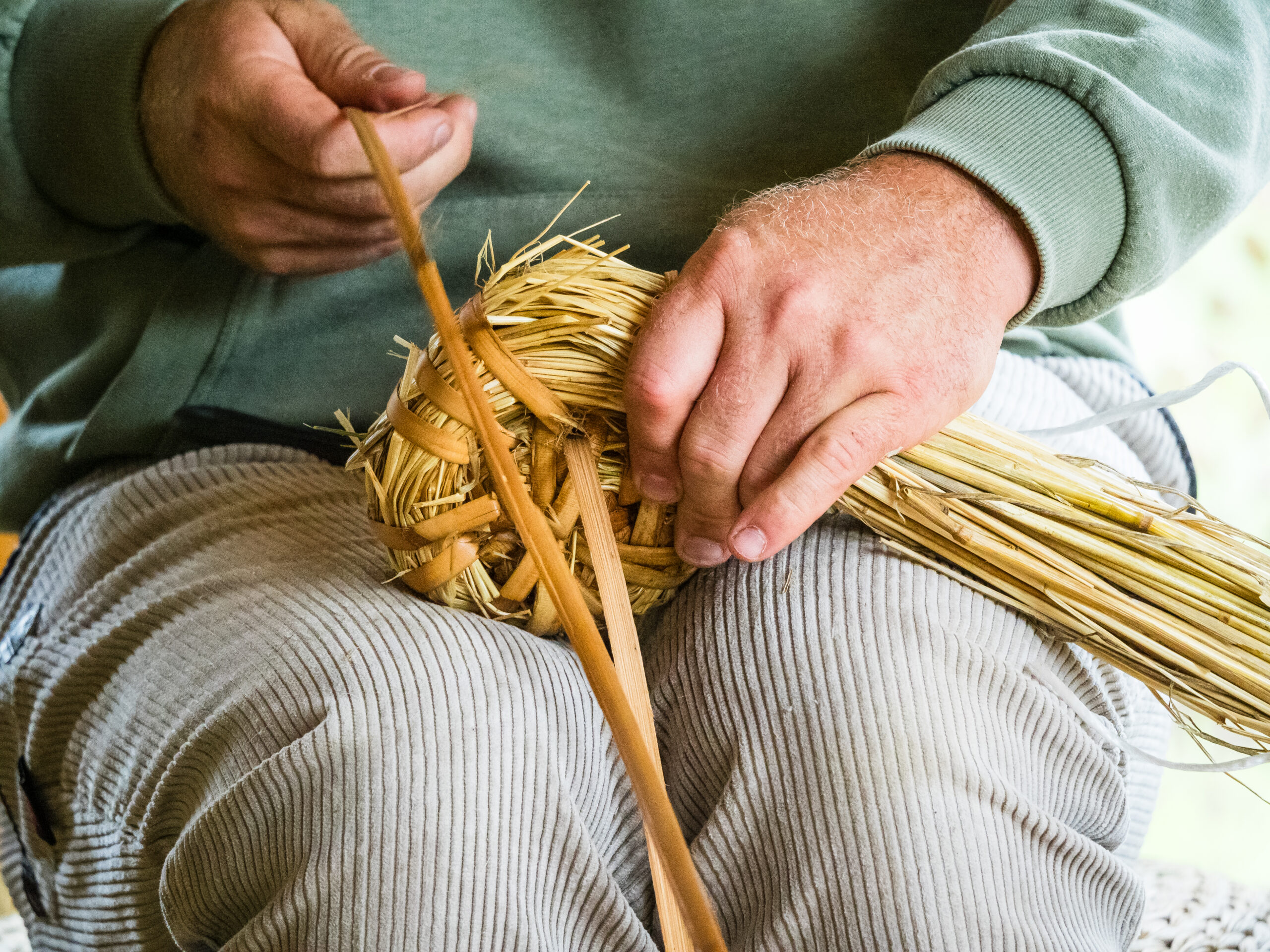 Bienenkorb Flechten – der Anfang